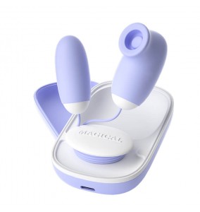 LILO - Magic Box C Suction Dual Vibrating Eggs (Chargeable - Blue)